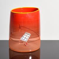 Dale Chihuly Red Blanket Cylinder Vase - Sold for $5,120 on 03-04-2023 (Lot 193).jpg